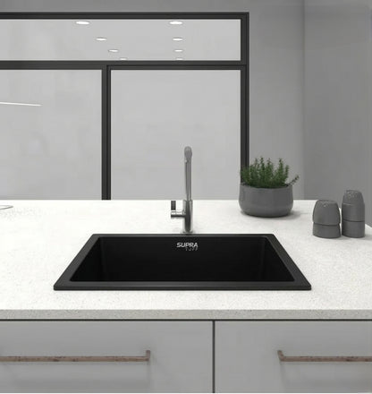 Premium Granite Quartz Kitchen Sink | Single Bowl Anti-Scratch & Heat Resistant Sink for Modern Kitchen - High Durability